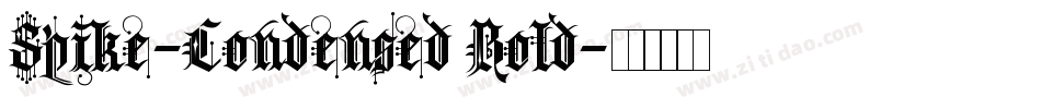Spike-Condensed Bold字体转换